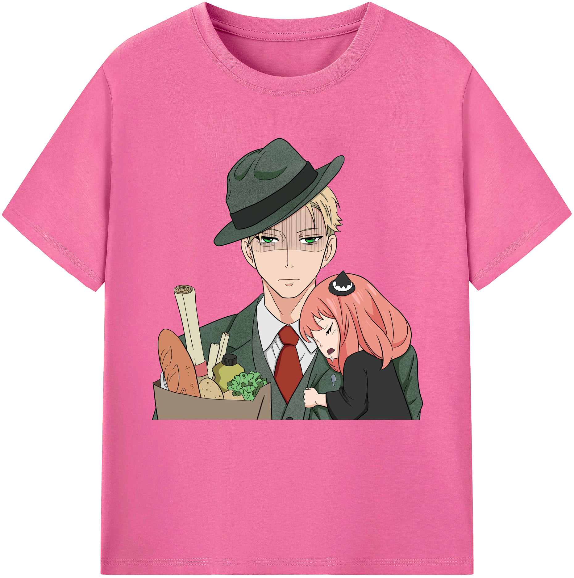 （画像用） SPY×FAMILY间谍家家酒 レディースカジュアルプリントTシャツ（綿100％）